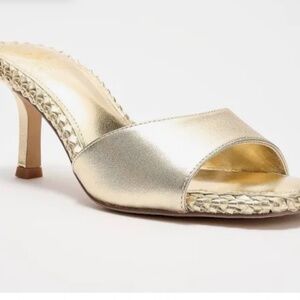 Vince Camuto Emmla Mule Gold. Versatile, Great to wear out with dress jeans, etc